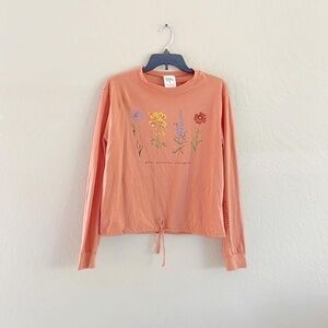 🌿Final Sale Dirtee Laundry Orange Tie‎ Waistline Top